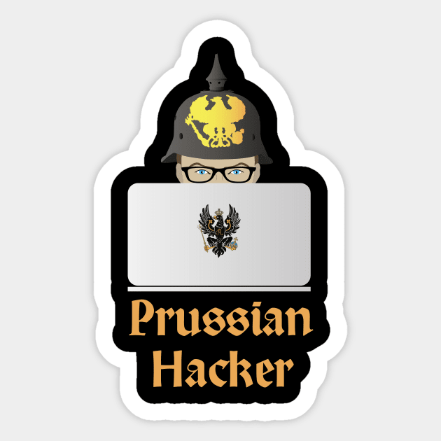 Prussian Russian Hacker Pun Sticker by NorseTech